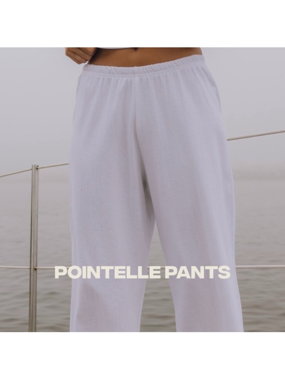 Daily Drills Pointelle Lounge Pants - XS/S - White